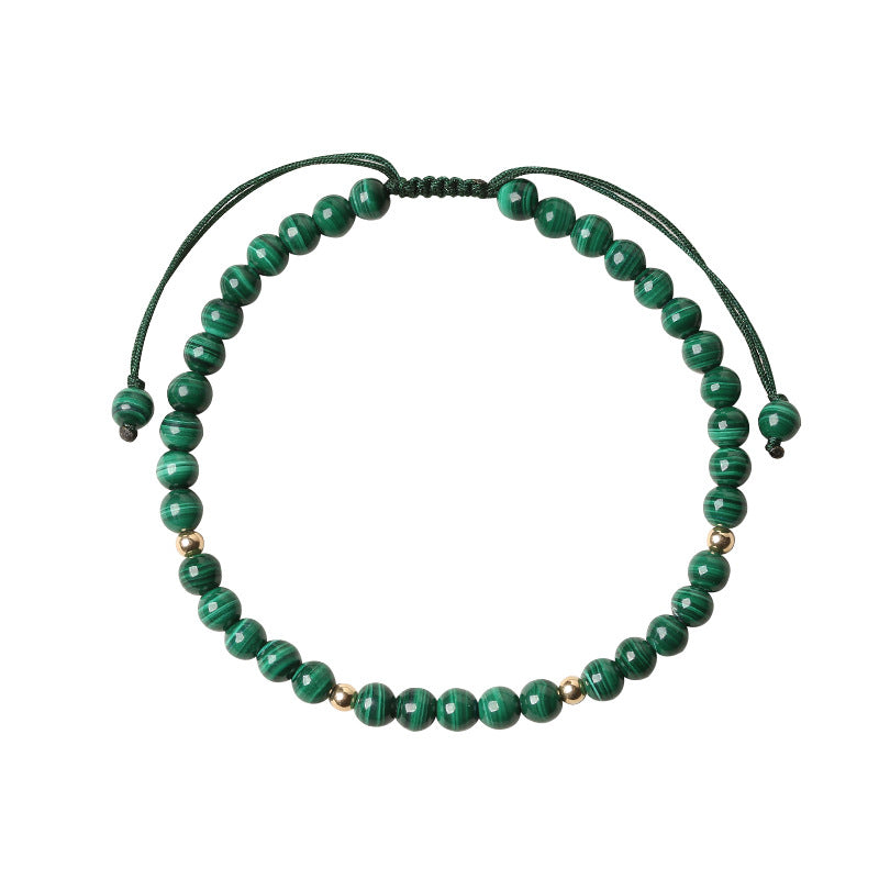 Natural Malachite Protection Calmness String Bracelet - Fortune & Karma
