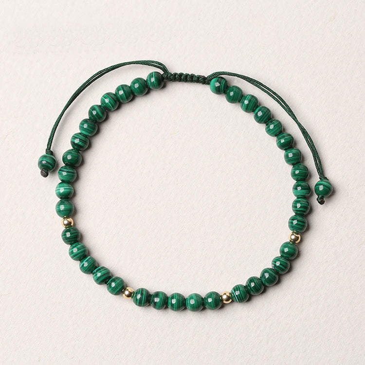 Natural Malachite Protection Calmness String Bracelet - Fortune & Karma