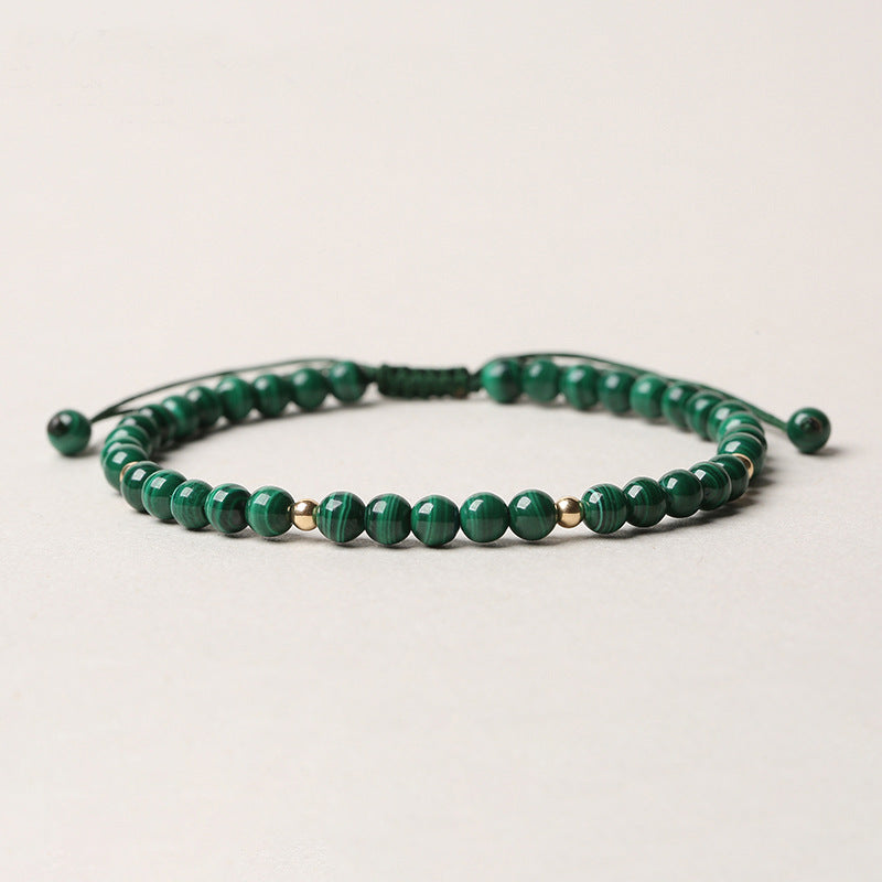Natural Malachite Protection Calmness String Bracelet - Fortune & Karma