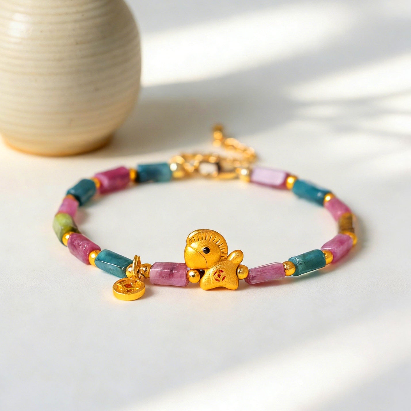Rainbow Pony Fortune Tourmaline Bracelet