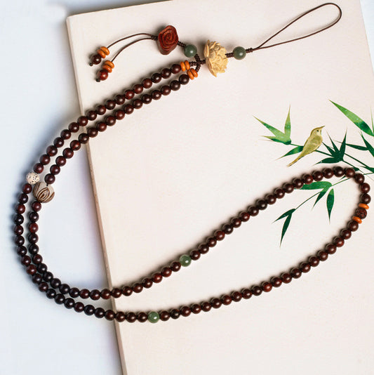 Fortune & Karma Red Sandalwood Peace Phone Charm