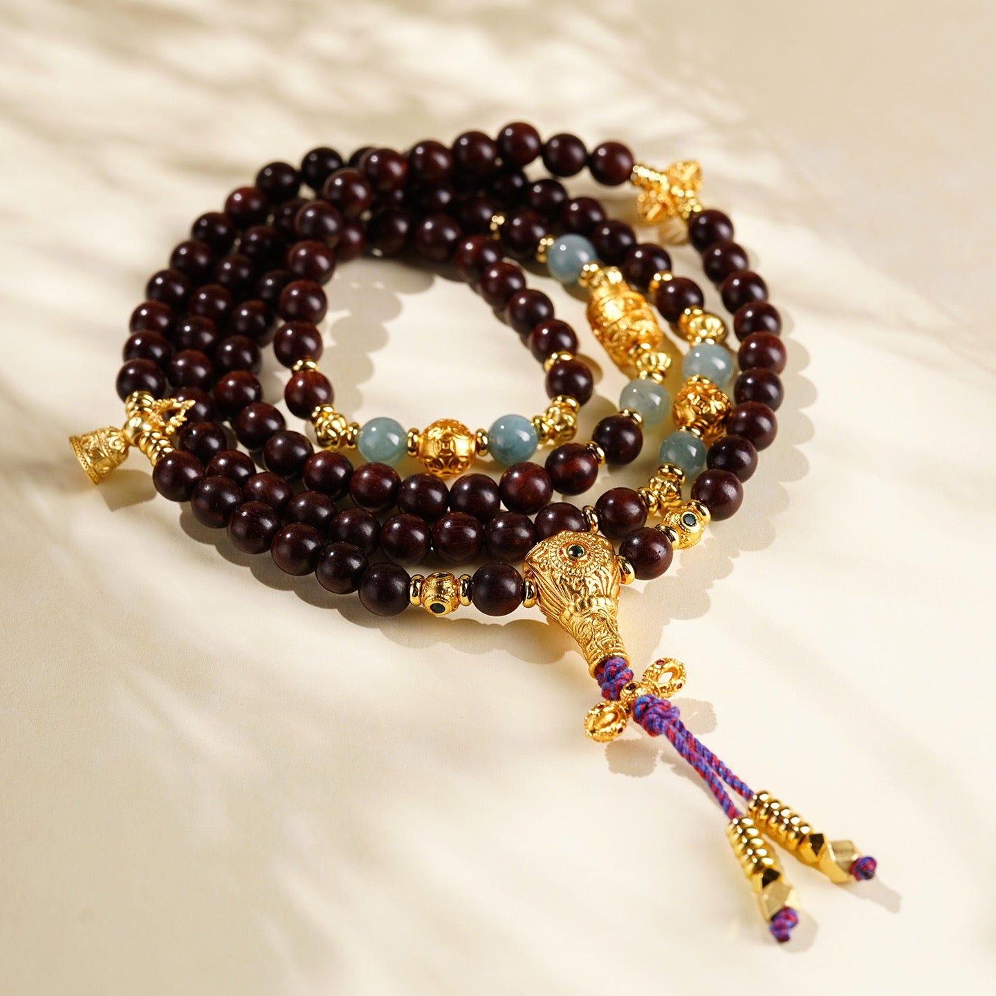 Sandalwood Jade Harmony Wrap Bracelet