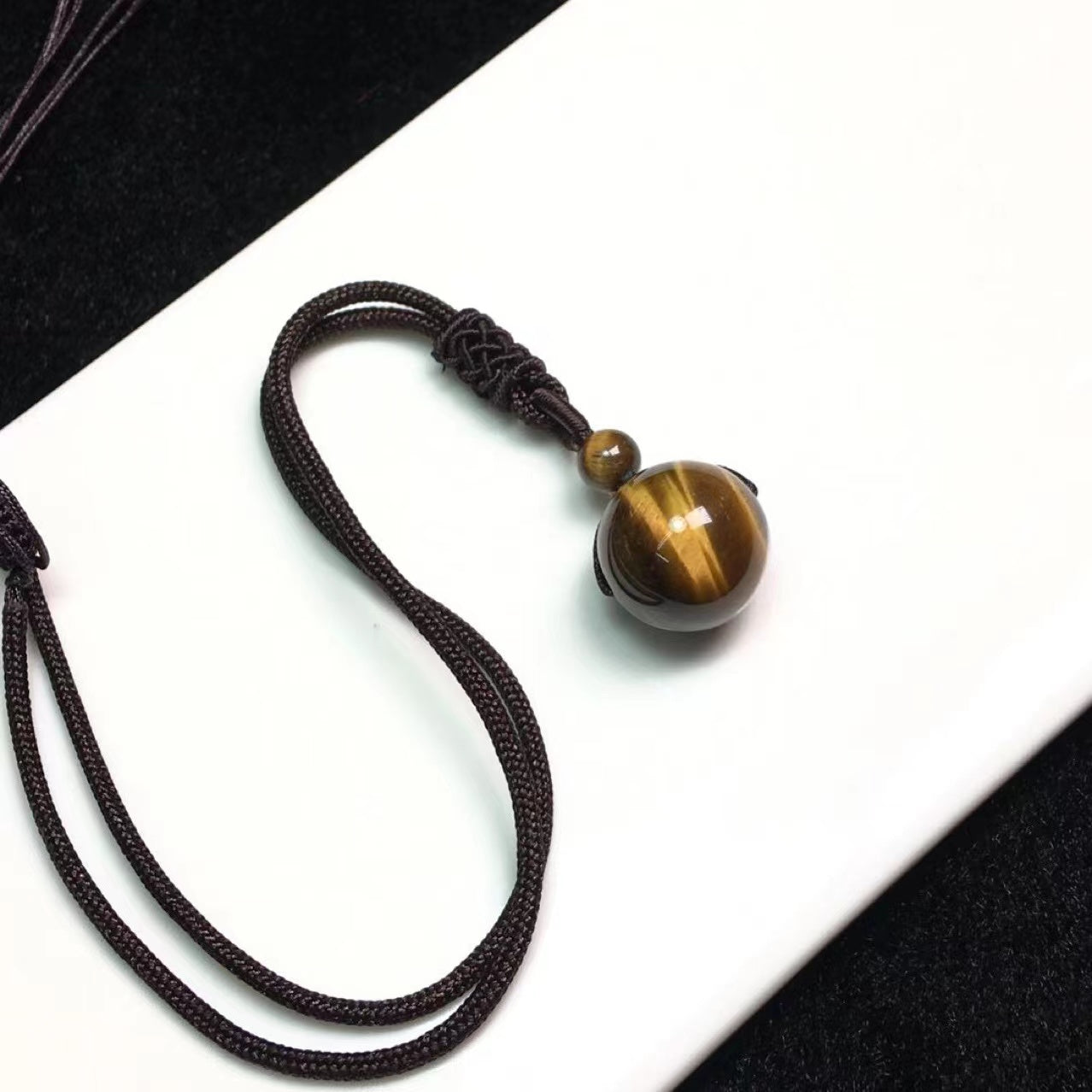 Tibetan Tiger's Eye Protection Necklace