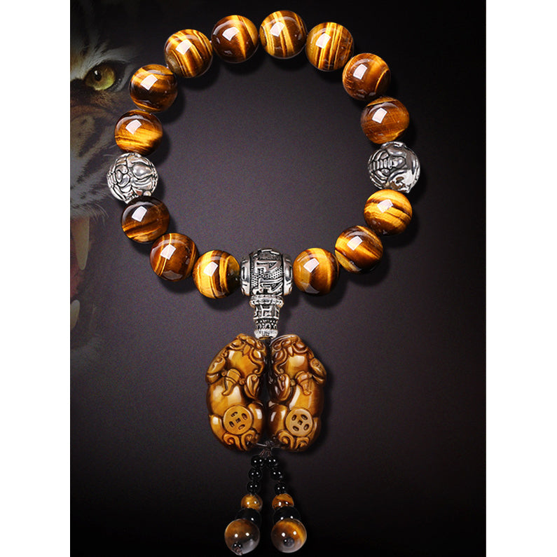 Fortune & Karma Tiger Eye Pixiu Peace Serene Blessings Car Decoration Pendant/Gear