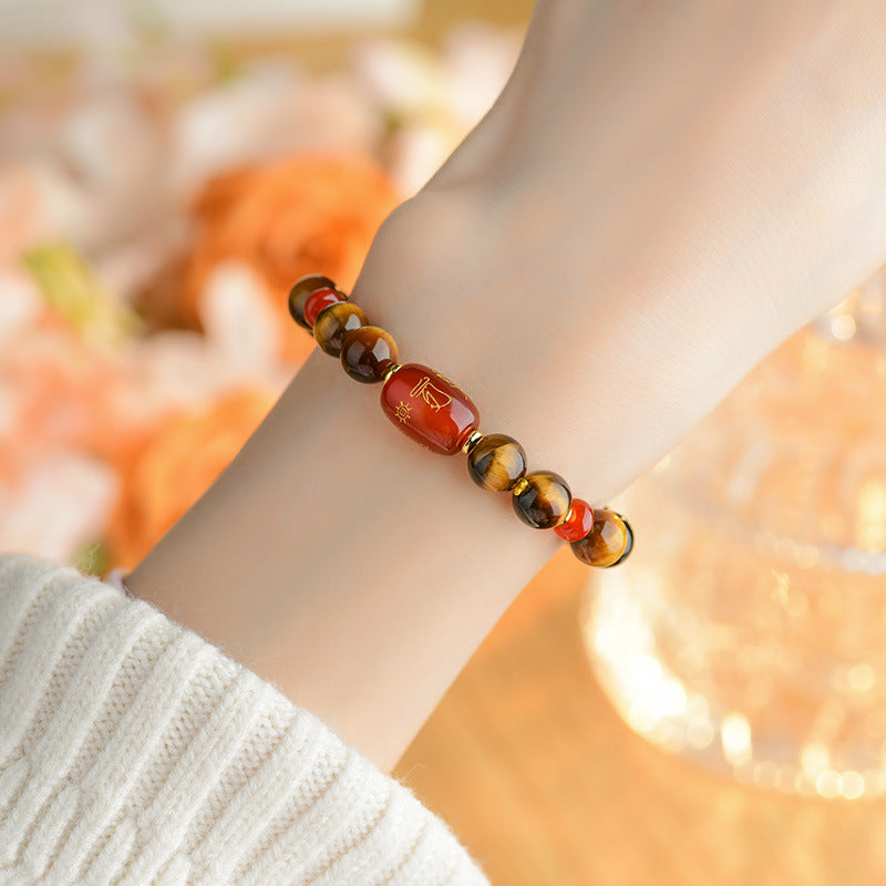 Tiger's Eye & Carnelian Prosperity Bracelet