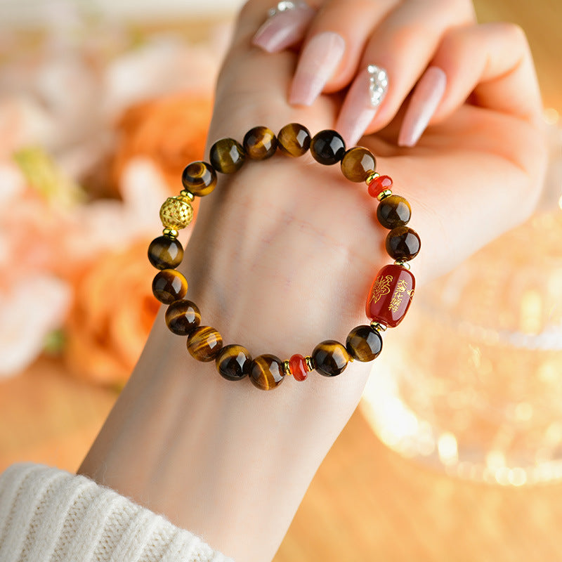 Tiger's Eye & Carnelian Prosperity Bracelet