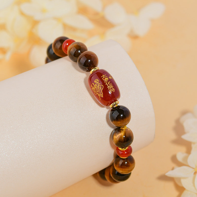 Tiger's Eye & Carnelian Prosperity Bracelet