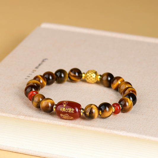 Tiger's Eye & Carnelian Prosperity Bracelet