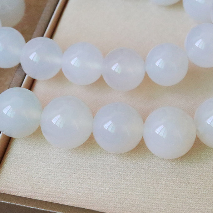 White Agate Red Agate Luck Wrist Mala Tassels Pocket Mala Car Decoration - Fortune & Karma