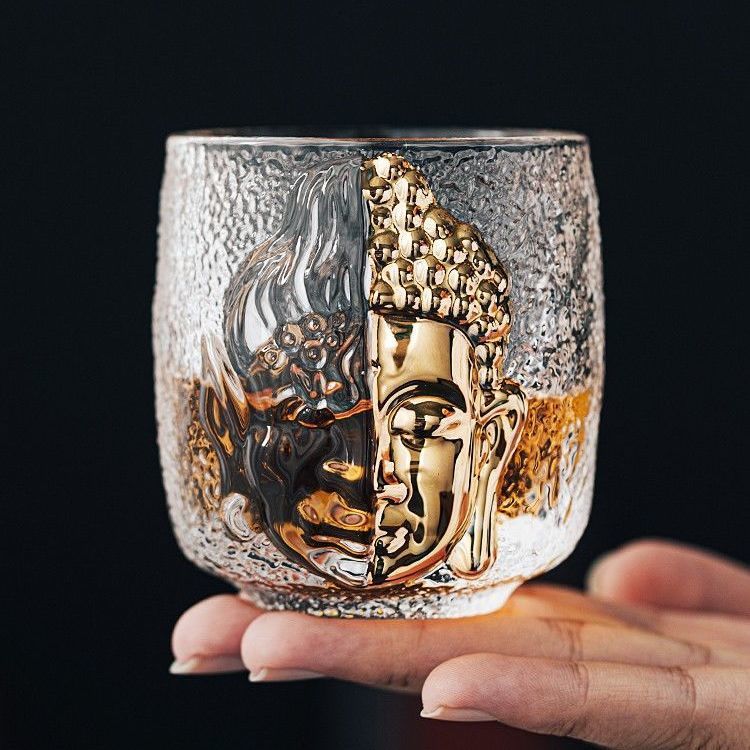 Fortune & Karma Yinian Buddhist Zen Buddha Serenity Crystal Kung Fu Tea Cup