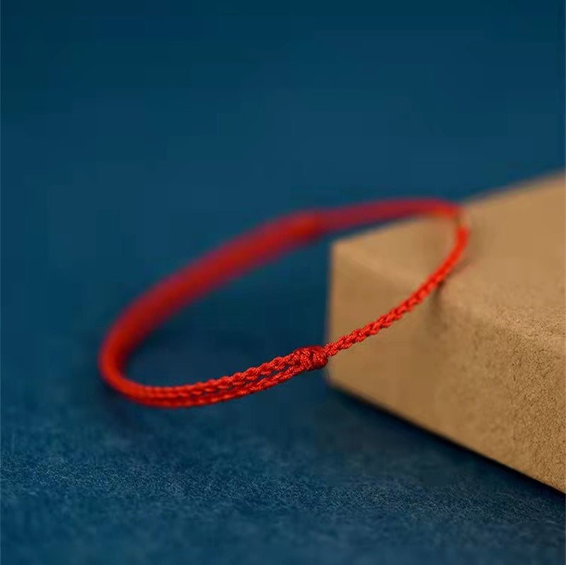 Lucky Golden Bead Braided String Bracelet Anklet - Fortune & Karma
