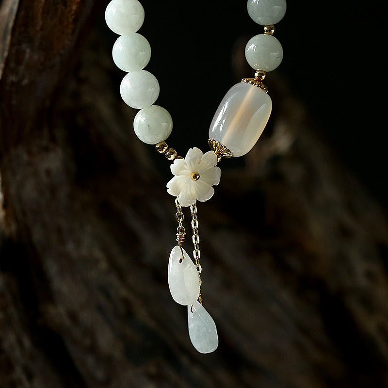 Natural White Jade Luck Bracelet - Fortune & Karma