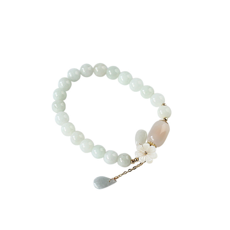 Natural White Jade Luck Bracelet - Fortune & Karma