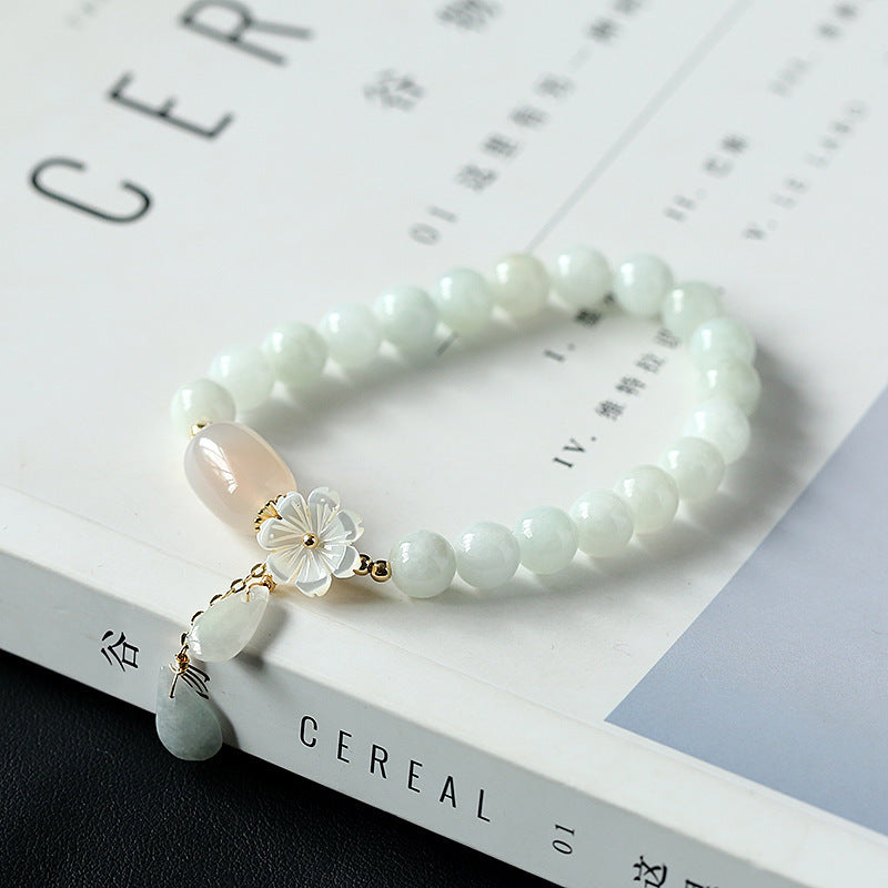 Natural White Jade Luck Bracelet - Fortune & Karma