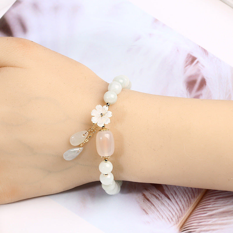 Natural White Jade Luck Bracelet - Fortune & Karma