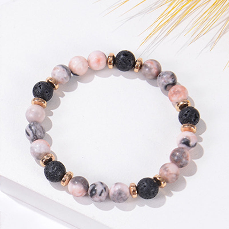 Pink Zebra Jasper Energy Bracelet - Fortune & Karma