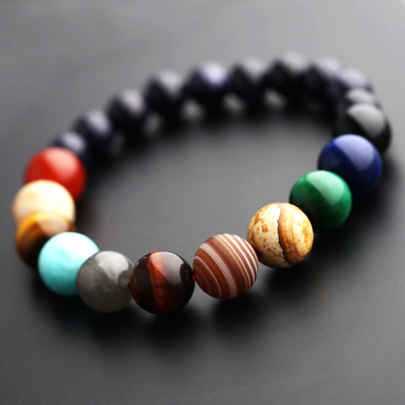 8 Planet Gemstone Energy Bracelet - Fortune & Karma