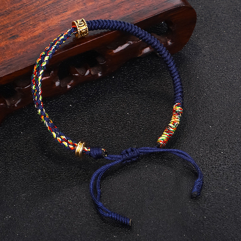 Om Mani Padme Hum Protection Luck String Bracelet - Fortune & Karma