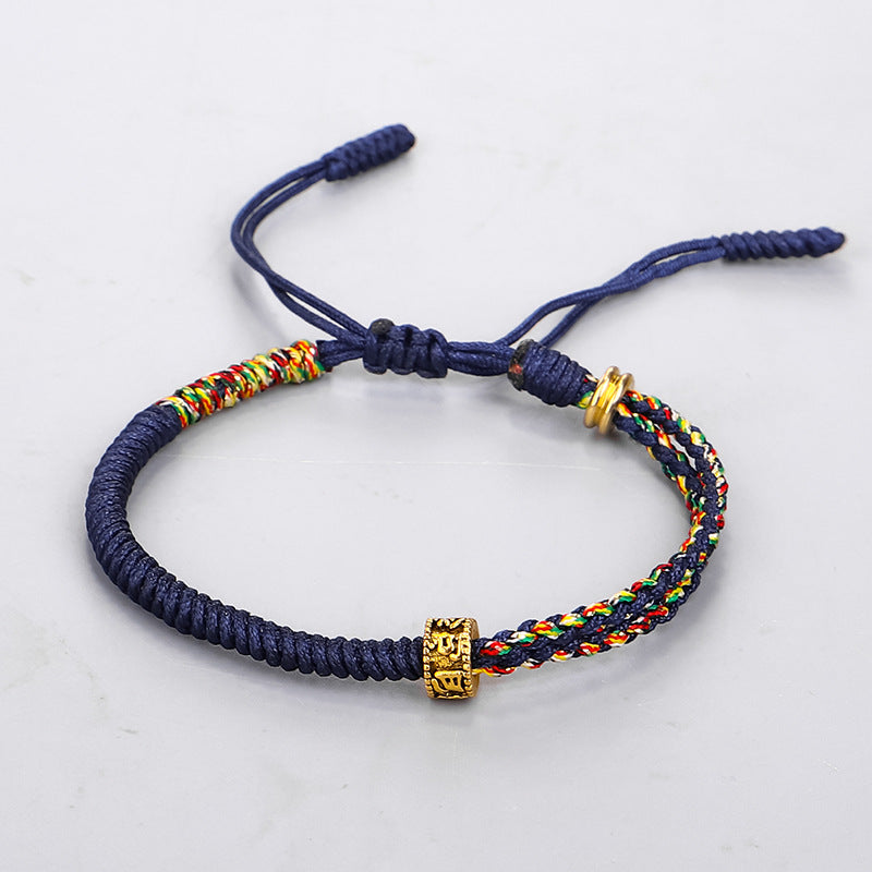 Om Mani Padme Hum Protection Luck String Bracelet - Fortune & Karma