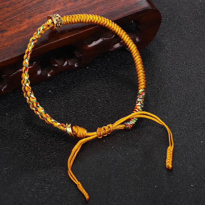 Om Mani Padme Hum Protection Luck String Bracelet - Fortune & Karma