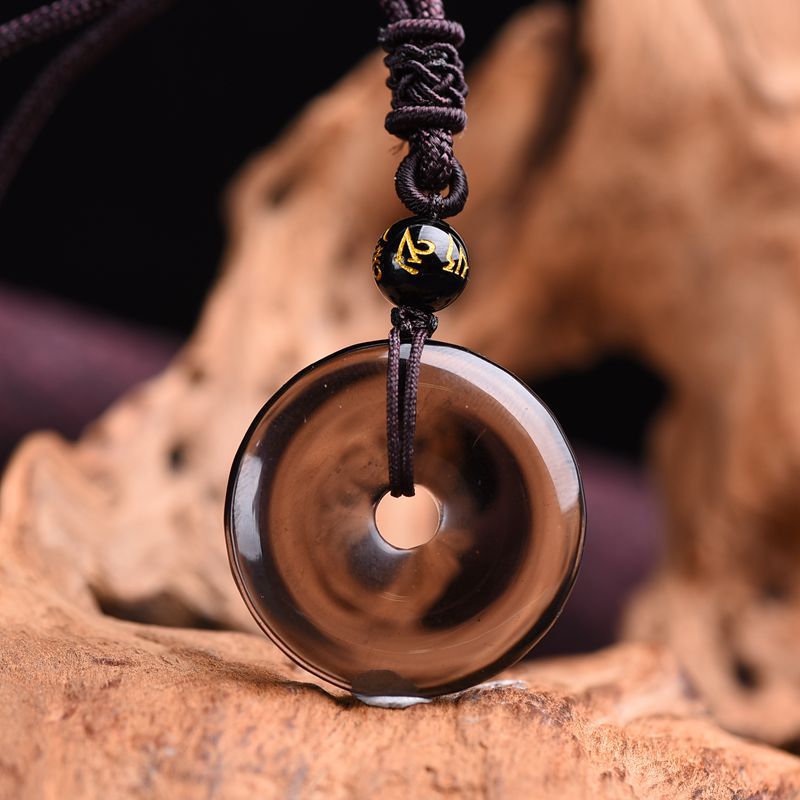 Tibet Obsidian Protection Necklace Pendant - Fortune & Karma