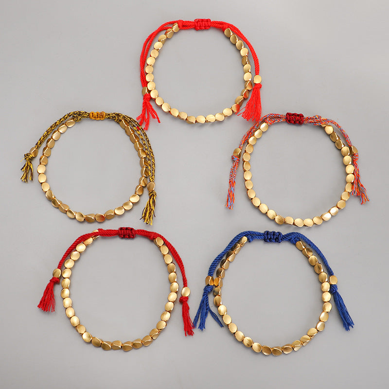 Tibetan Copper Beads Healing Luck Bracelet - Fortune & Karma