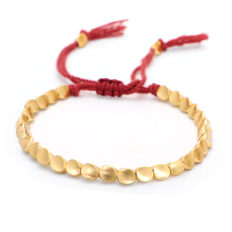 Tibetan Copper Beads Healing Luck Bracelet - Fortune & Karma