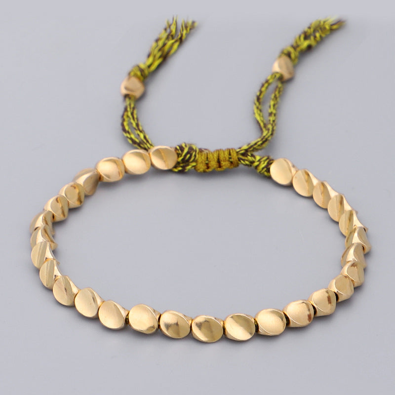 Tibetan Copper Beads Healing Luck Bracelet - Fortune & Karma