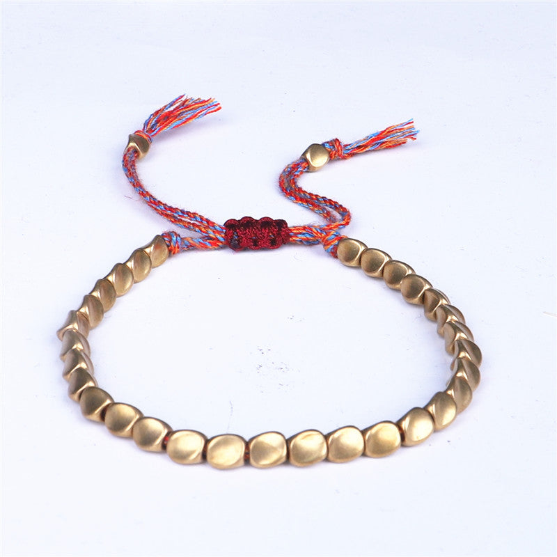 Tibetan Copper Beads Healing Luck Bracelet - Fortune & Karma