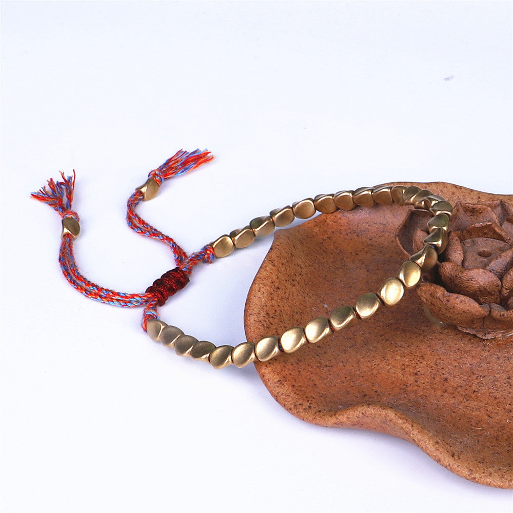 Tibetan Copper Beads Healing Luck Bracelet - Fortune & Karma