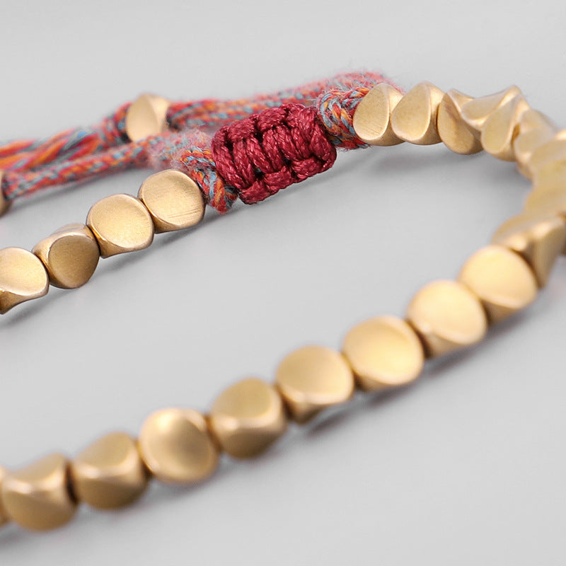 Tibetan Copper Beads Healing Luck Bracelet - Fortune & Karma