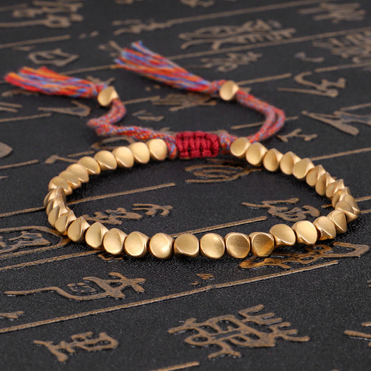 Tibetan Copper Beads Healing Luck Bracelet - Fortune & Karma