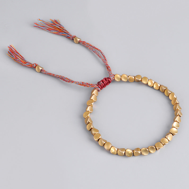 Tibetan Copper Beads Healing Luck Bracelet - Fortune & Karma