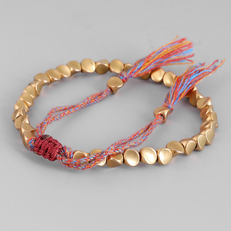 Tibetan Copper Beads Healing Luck Bracelet - Fortune & Karma
