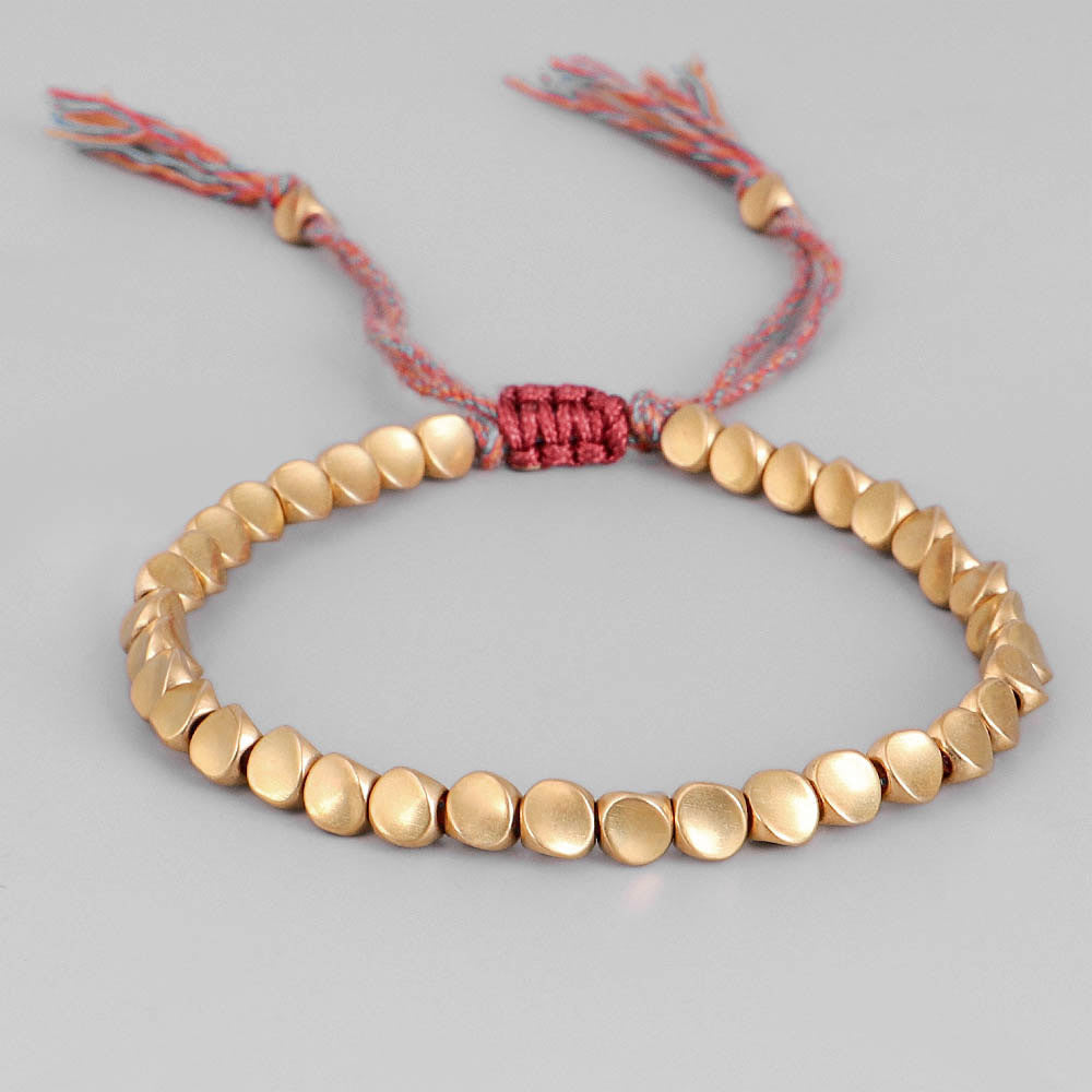 Tibetan Copper Beads Healing Luck Bracelet - Fortune & Karma