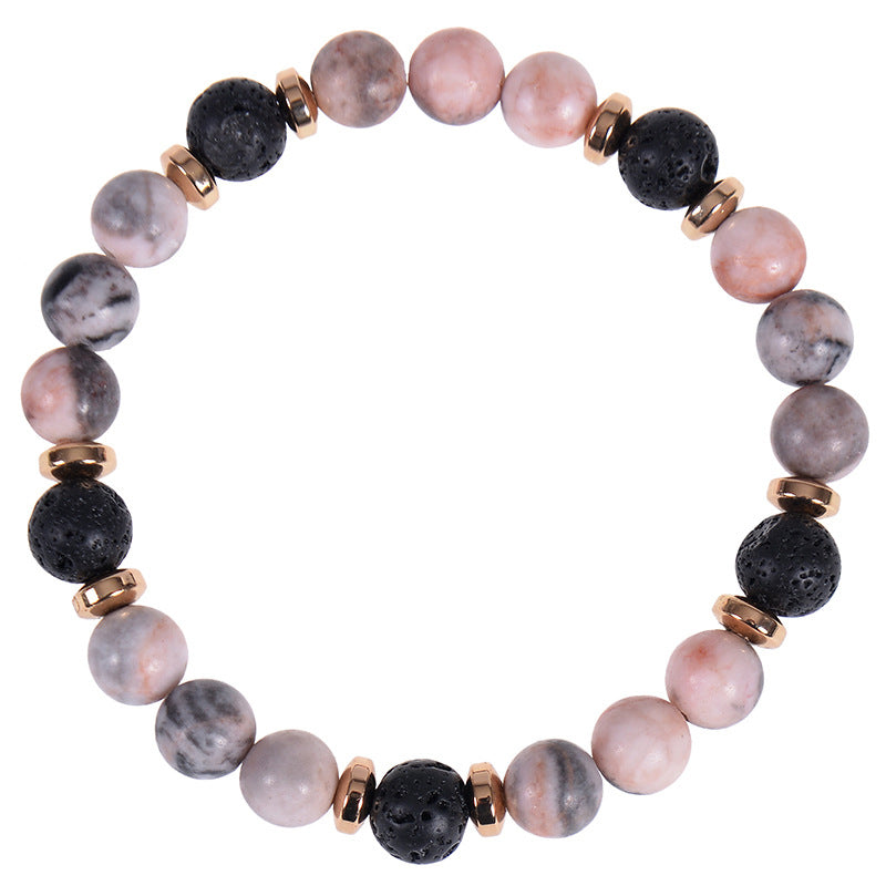 Pink Zebra Jasper Energy Bracelet - Fortune & Karma