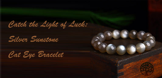 Catch the Light of Luck: Silver Sunstone Cat Eye Bracelet