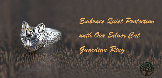 Embrace Quiet Protection with Our Silver Cat Guardian Ring