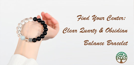 Find Your Center: Clear Quartz & Obsidian Balance Bracelet