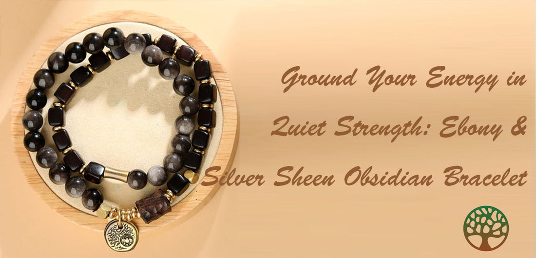 Ground Your Energy in Quiet Strength: Ebony & Silver Sheen Obsidian Bracelet