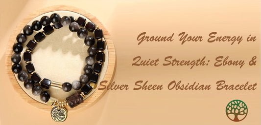 Ground Your Energy in Quiet Strength: Ebony & Silver Sheen Obsidian Bracelet