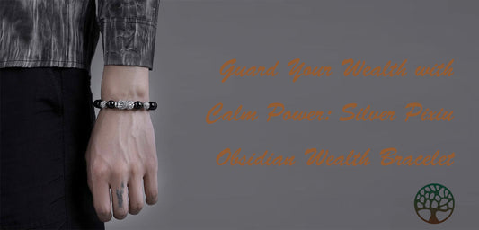 Guard Your Wealth with Calm Power: Silver Pixiu Obsidian Wealth Bracelet