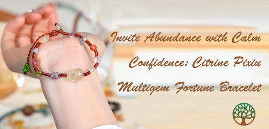Invite Abundance with Calm Confidence: Citrine Pixiu Multigem Fortune Bracelet