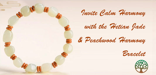 Invite Calm Harmony with the Hetian Jade & Peachwood Harmony Bracelet