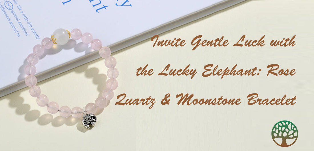 Invite Gentle Luck with the Lucky Elephant: Rose Quartz & Moonstone Bracelet