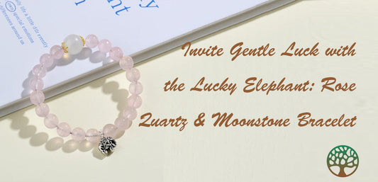 Invite Gentle Luck with the Lucky Elephant: Rose Quartz & Moonstone Bracelet