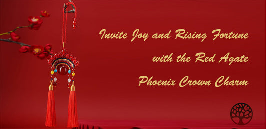 Invite Joy and Rising Fortune with the Red Agate Phoenix Crown Charm