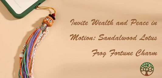 Invite Wealth and Peace in Motion: Sandalwood Lotus Frog Fortune Charm