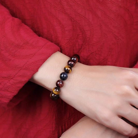 Golden tiger eye beaded protection bracelet from Fortune & Karma
