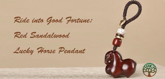 Ride into Good Fortune: Red Sandalwood Lucky Horse Pendant